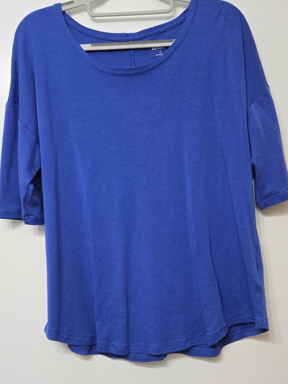 Lands' End Women's Scoop Neck Short Sleeve Tee - Royal Blue